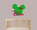 Mini Mouse Customized Children Name Wall Decals Baby Nursery Name Stickers